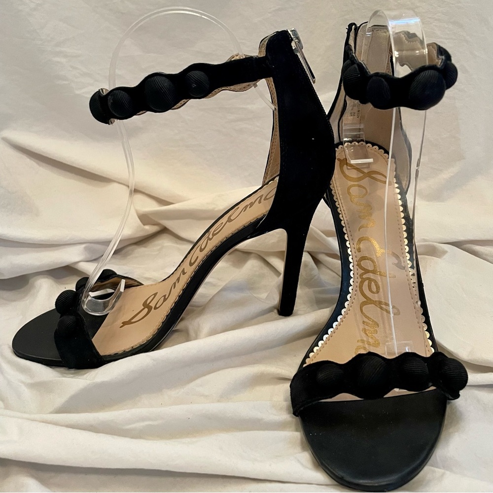 Sam Edelman Addison Black Suede Zipper Back Stiletto Heel Women’s Size 9 - Picture 5 of 15